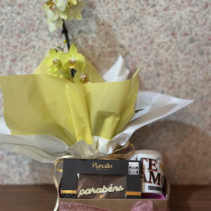 Cesta com orquidea